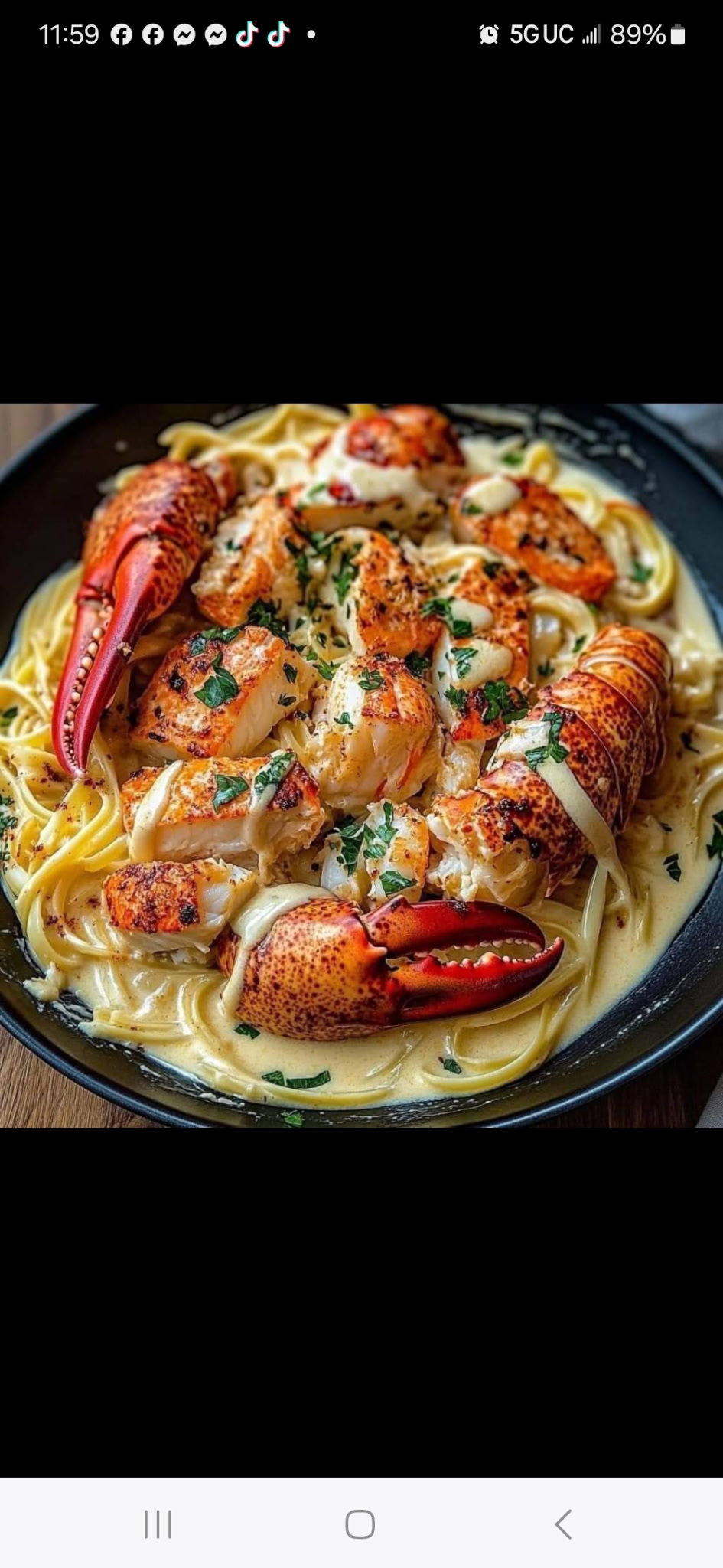 Lobster and seafood pasta